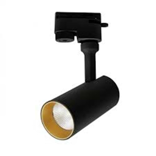 JUPİTER LR465 LED MONOFAZE SOKETLİ RAY SPOT 11W 3000K SİYAH amp; ALTIN KASA