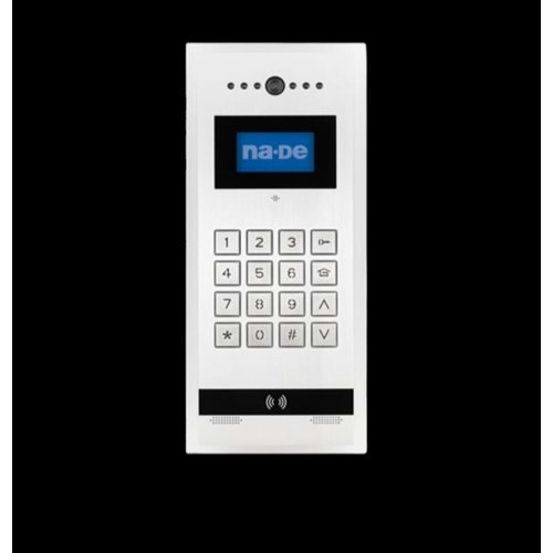 NA-DE D28BC V-BUS9 DIJITAL KAMERALI RF-ID KARTLI ZİL PANEL-GÜMÜŞ