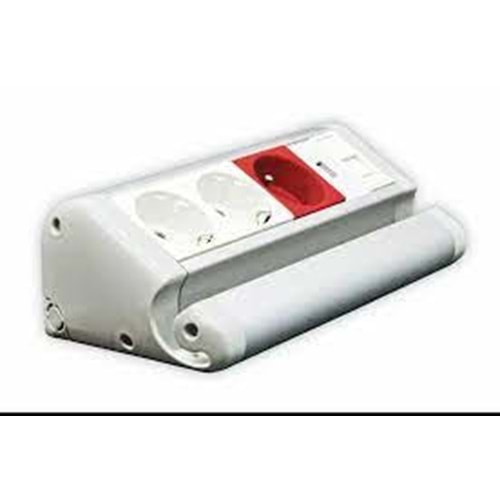 NE-AD 3305-01 5 MODÜL TEZGAH ALTI PRİZ KUTUSU