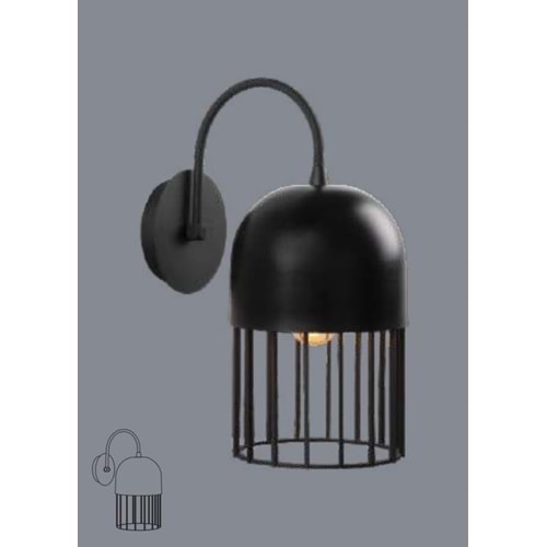 NOAS YL-MR-816 SİYAH KASA DEKORATİF DUVAR APLİK
