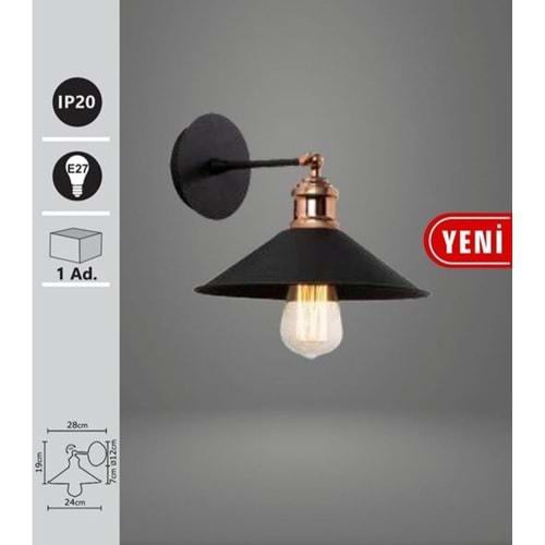 NOAS YL-N-663 SİYAH KASA DEKORATİF APLİK