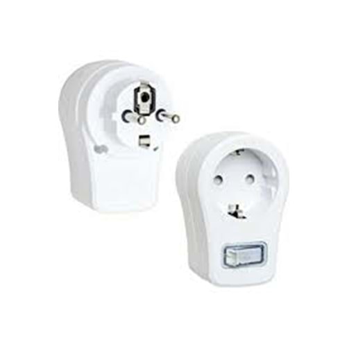 POWERMASTER TEKLİ BEYAZ ANAHTARLI PRİZ