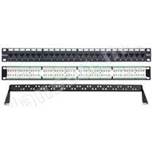 PATCH PANEL SLIDING BLACK 1U 24PORT CAT6 UTP RAC(PP-UCB-2824)LEGRAND