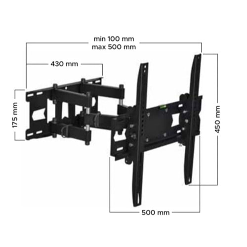 VT 652 HC PRO 32''-65'' LCD/LED TV ASKI APARATI(HAREKETLİ)