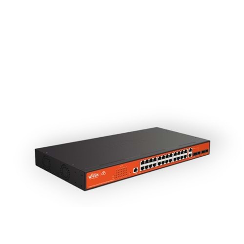 Wi-Tek WI-PCMS328GF 24GE+2Combo SFP+2SFP 802.3af/at Cloud L2 Managed PoE Switch